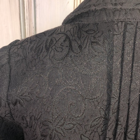 Priorities Black Jacquard Mid-Sleeve Cropped Jacket Size Small - Picture 9 of 12